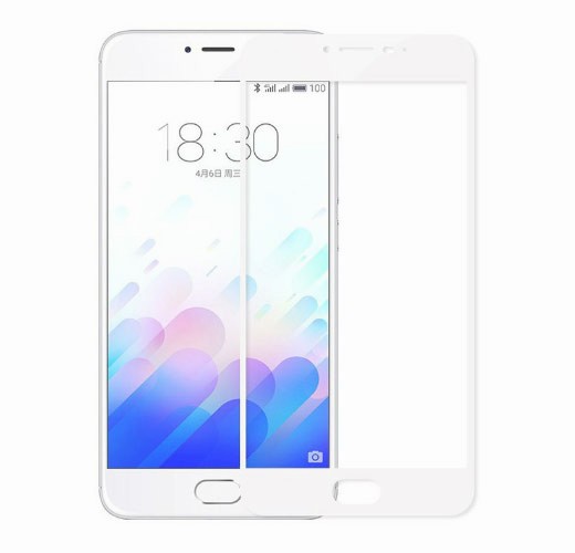 Захисне скло Silk Screen для Samsung J7 (2017)  J730   (Білий)-0