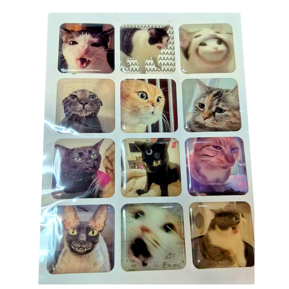 3D Sticker Pack (22 - Cat Memes)-0