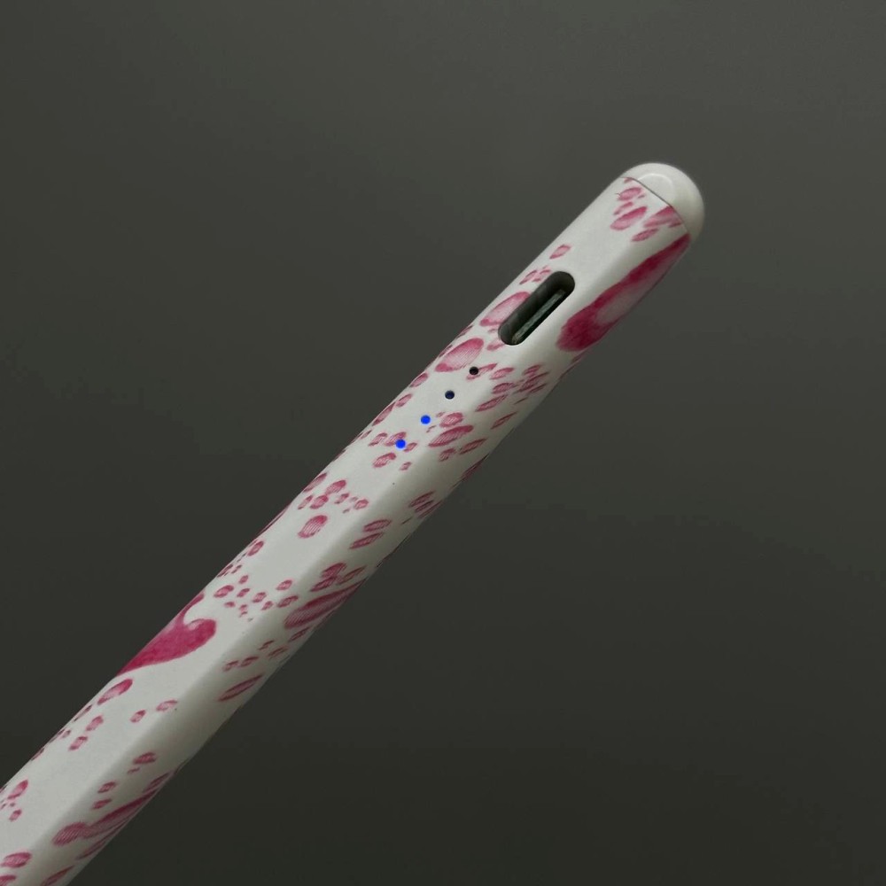 Стилус Universal Pen Magnetic (Print Buble Pink) (Біло-рожевий)-3