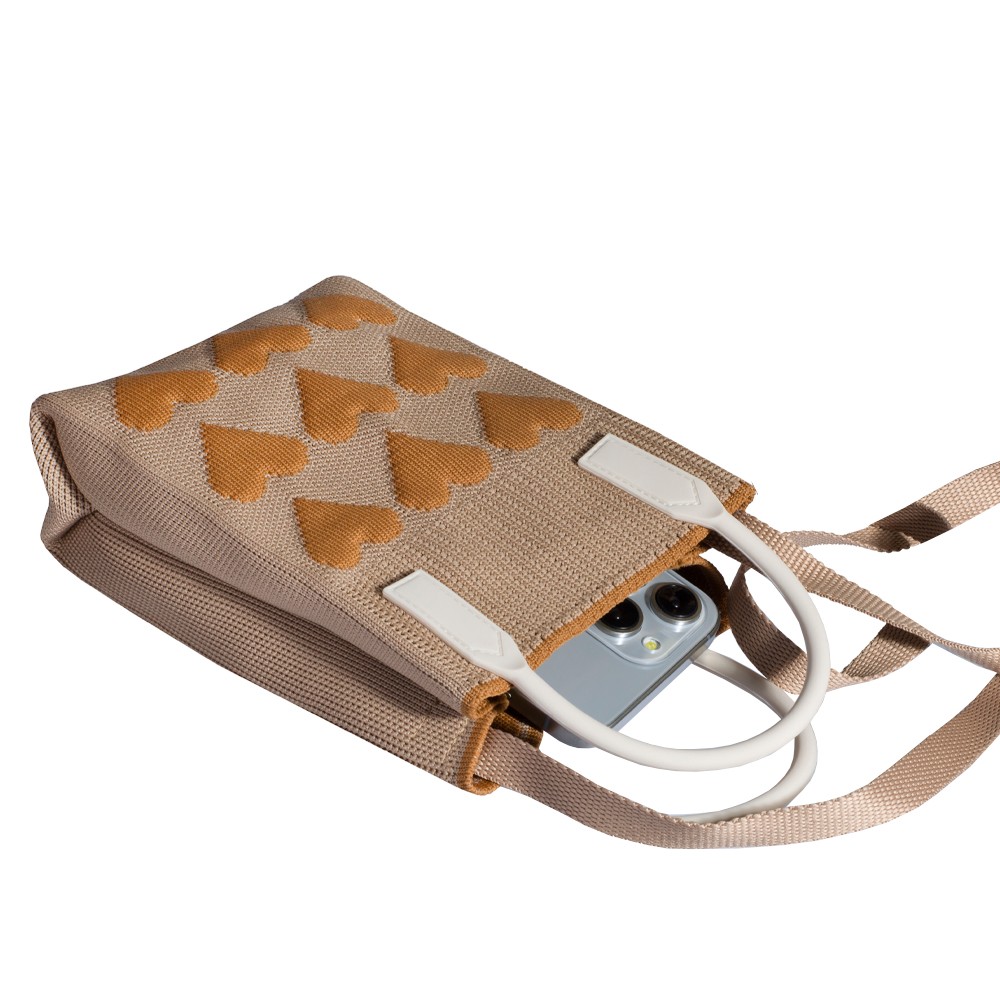 Fashion Bag Heart Brown-2