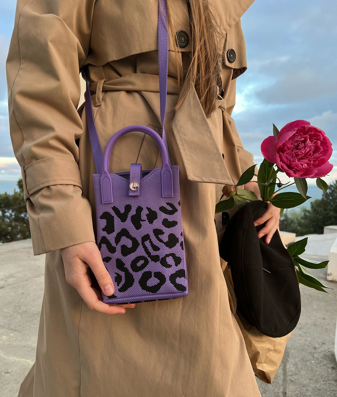 Fashion Bag Leopard Violet-1