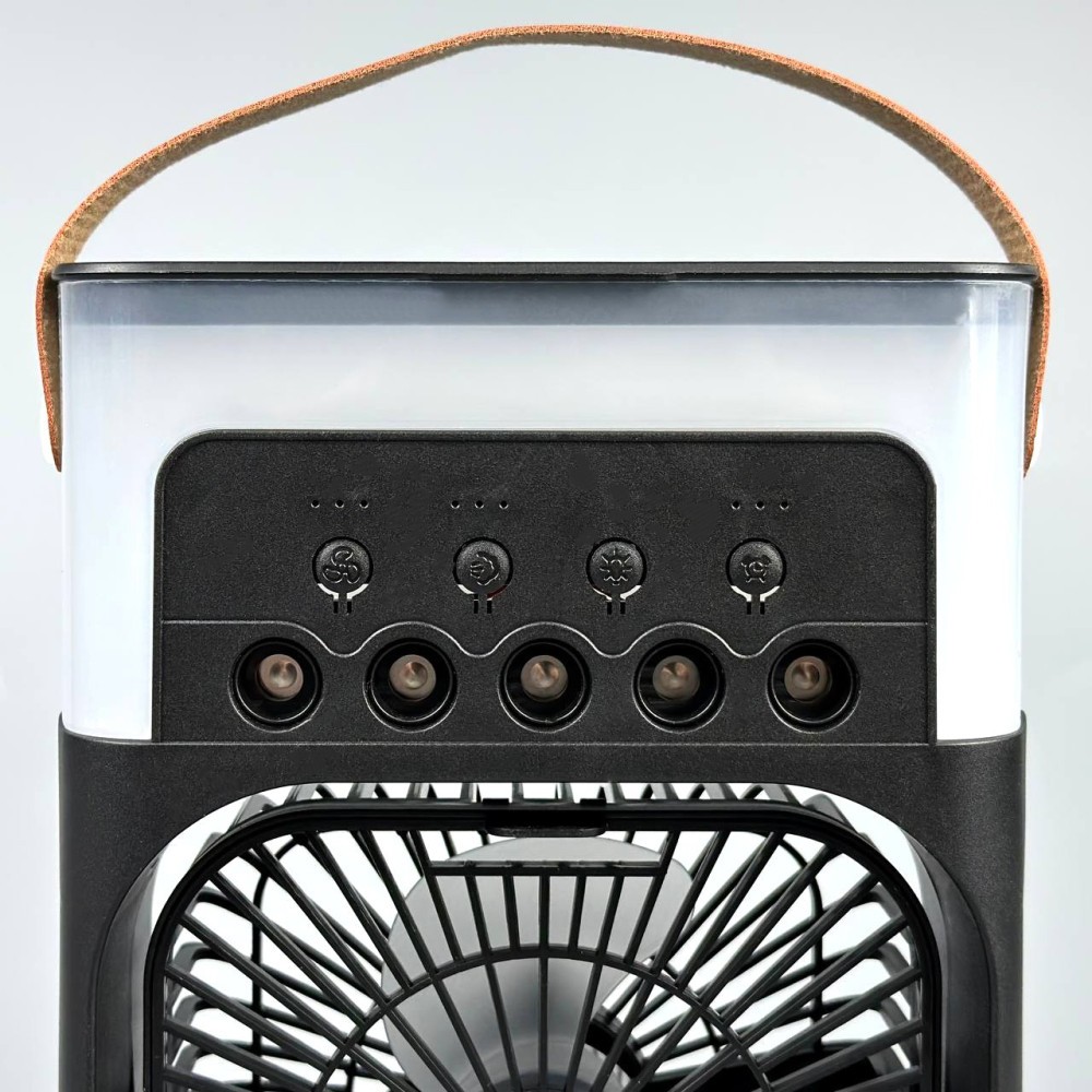 Вентилятор AIR COOLER FAN Mini з контейнером для льоду (23 см) (Чорний)-1