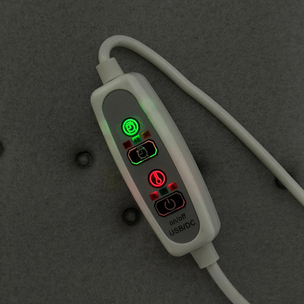 Електрогрілка-килимок (45*45 см) 3 режими від USB (Сірий)-2