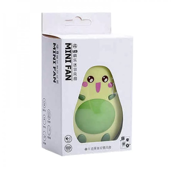 Портативний міні-вентилятор Avocado + дзеркало LED (зелений)-3