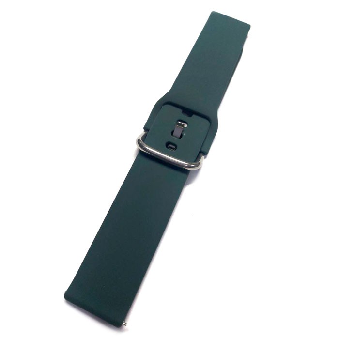 Ремінець Silicon для 20 mm (мет. застібка)  (Dark green)-0