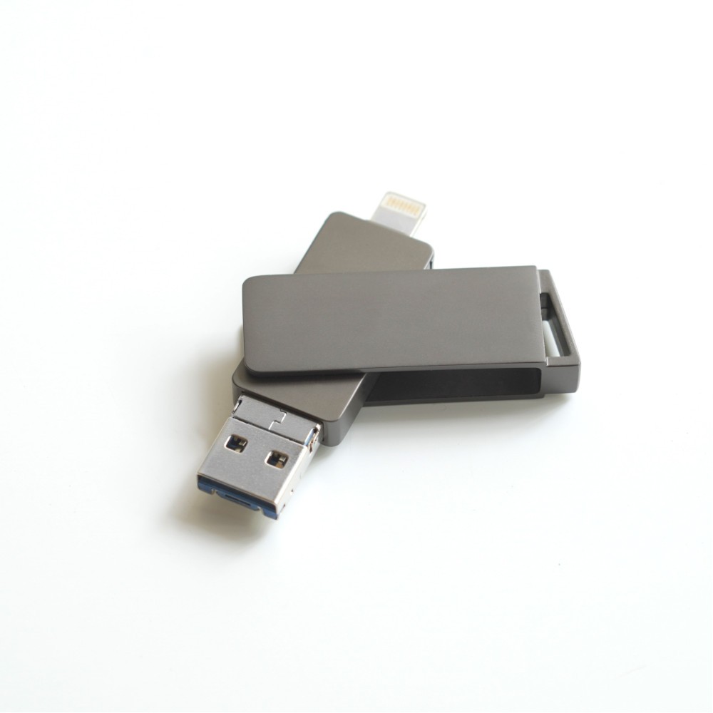 USB флеш XO DK06 128GB 3.0 3-in-1 Lightning-1