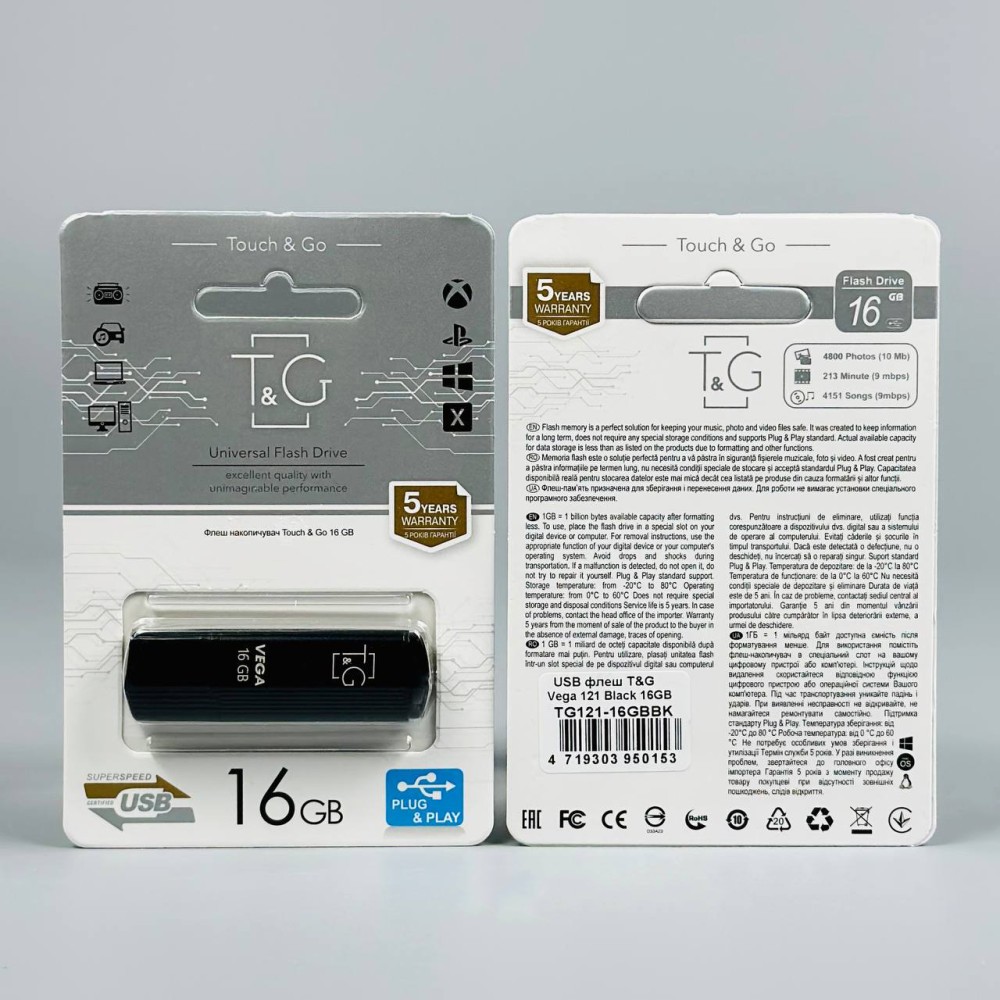 USB флеш T&G 16Gb Vega 121-1