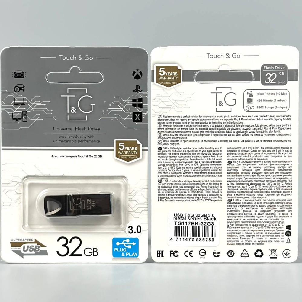 USB флеш T&G 32Gb 3.0 Metal 117-1
