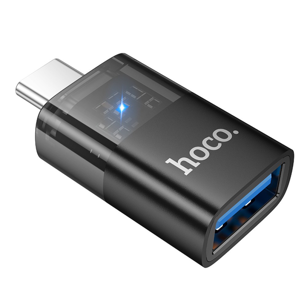 Перехідник Hoco UA36B Type-C male to USB female OTG (Чорний)-1