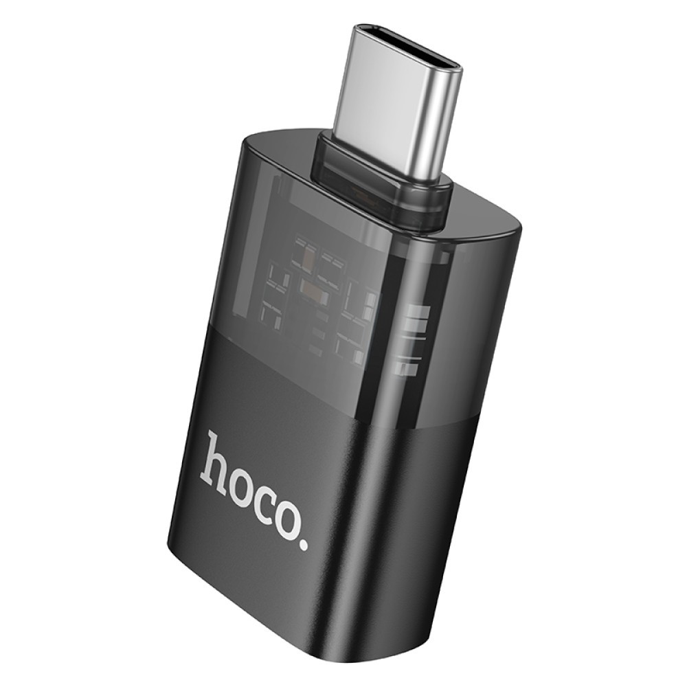 Перехідник Hoco UA36B Type-C male to USB female OTG (Чорний)-2
