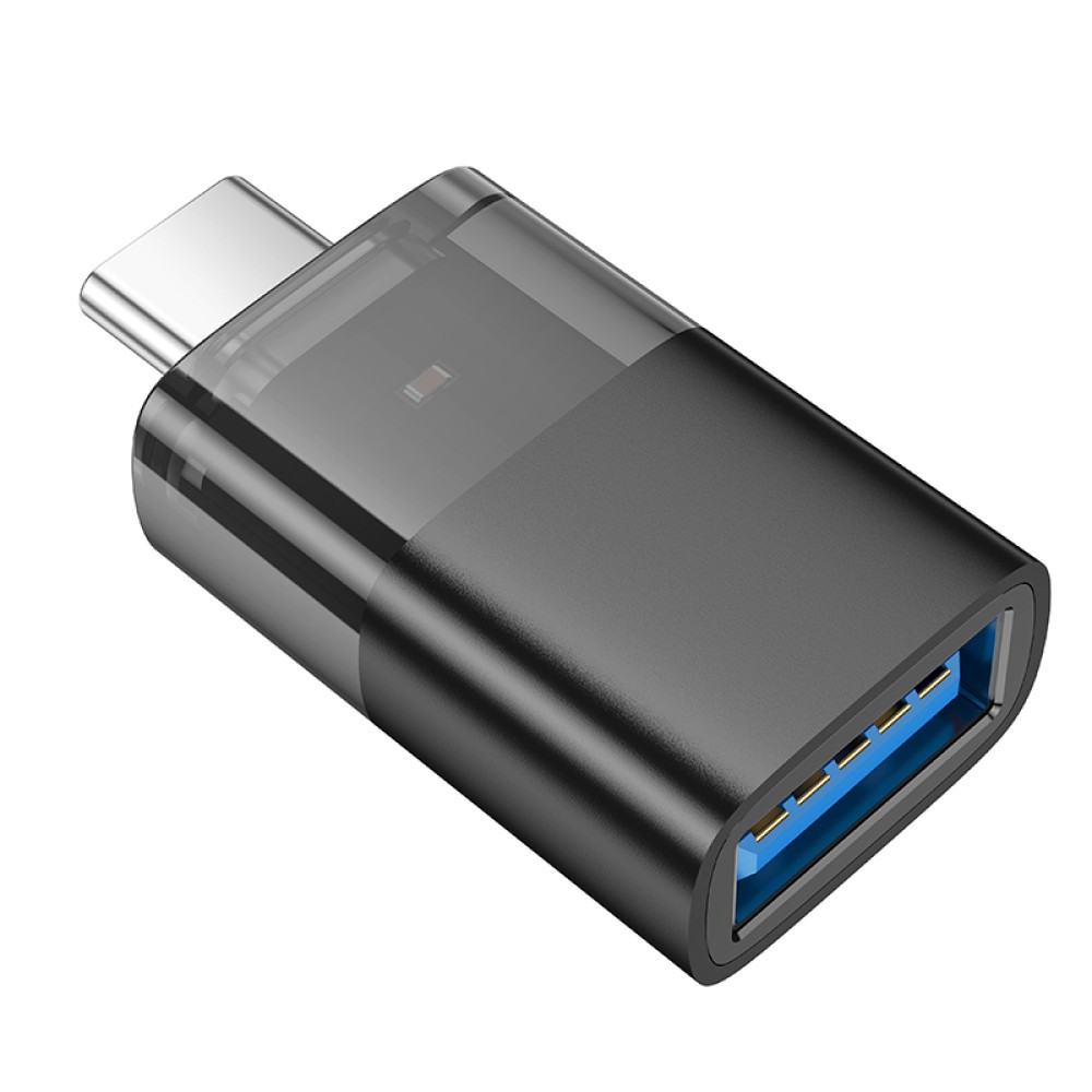 Перехідник Hoco UA36B Type-C male to USB female OTG (Чорний)-3
