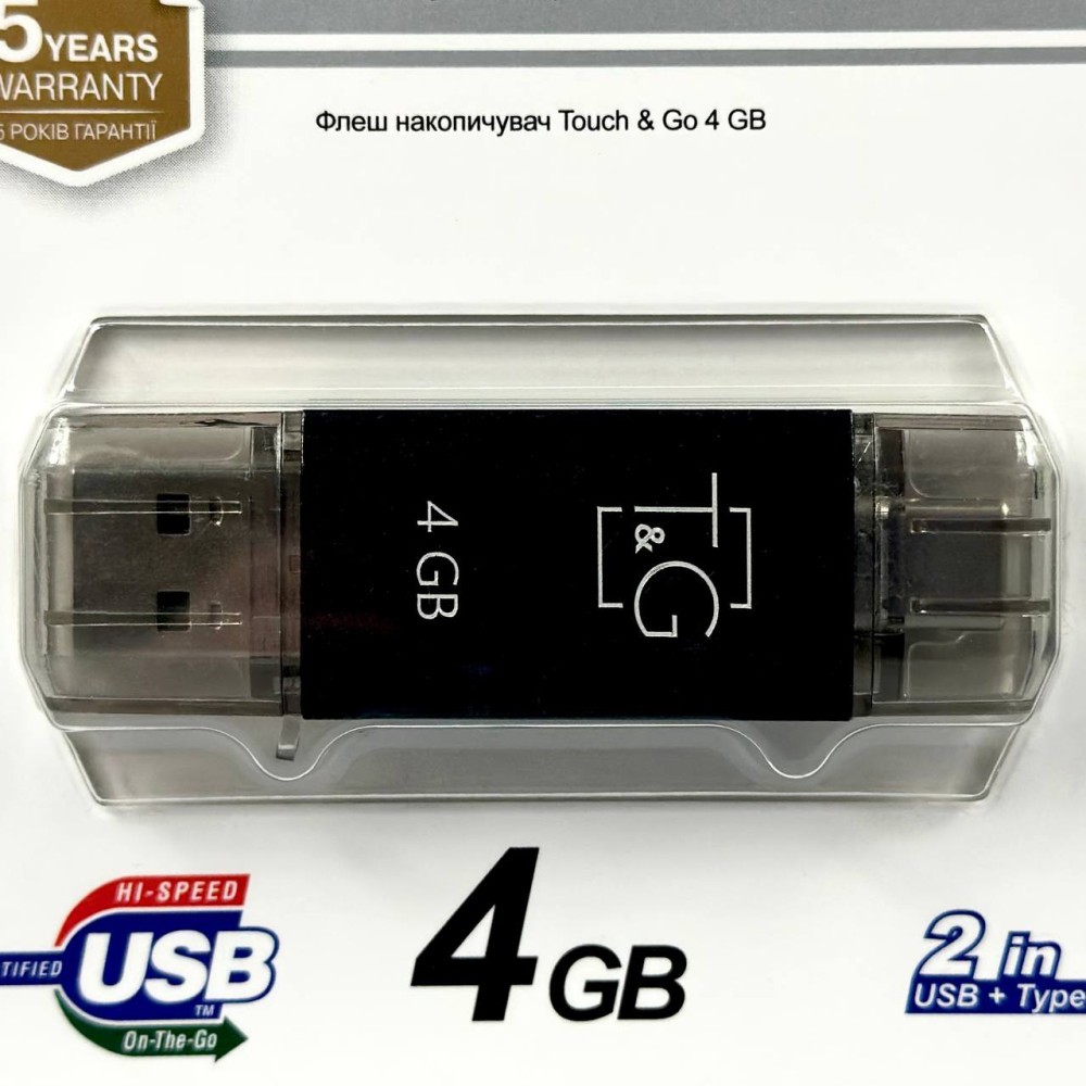 USB флеш T&G 4Gb Star 009 (USB+Type-C)-0