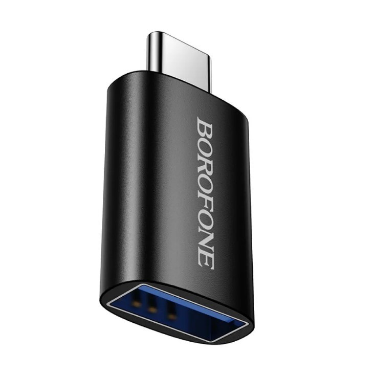 Адаптер BOROFONE BV26C Type-C male to USB female USB3.0 чорний-1