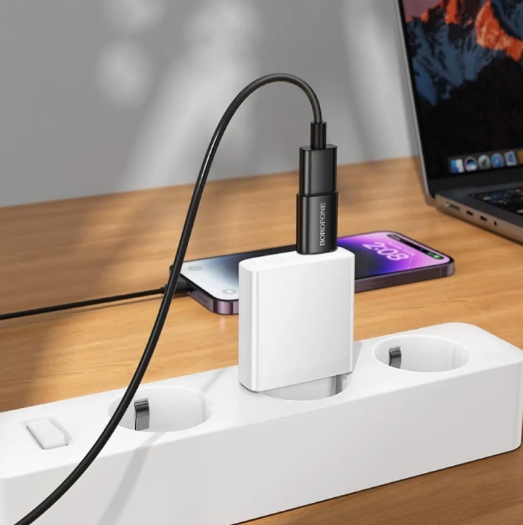 Адаптер BOROFONE BV26C Type-C male to USB female USB3.0 чорний-3