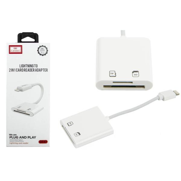 Card reader EARLDOM ET-OT47 Lightning / SD+ micro SD (Білий)-0
