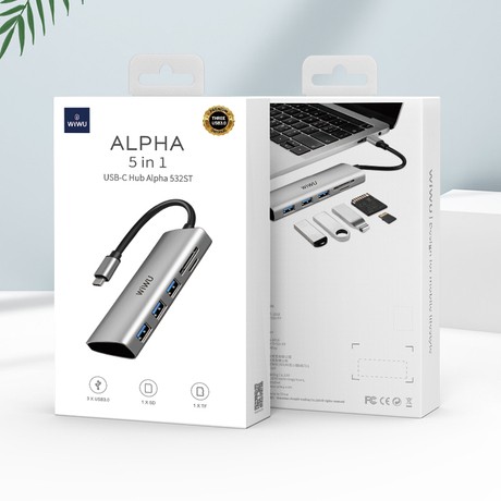 Type-C HUB WiWU Alpha 532ST Grey-0