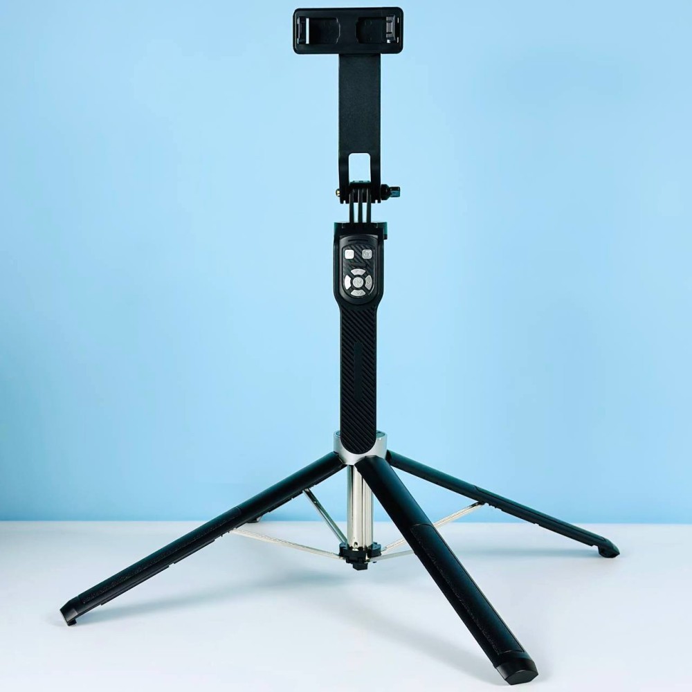Монопод Трипод P180TK Stainless Steel на штативі 180cm Bluetooth (Чорний)-1