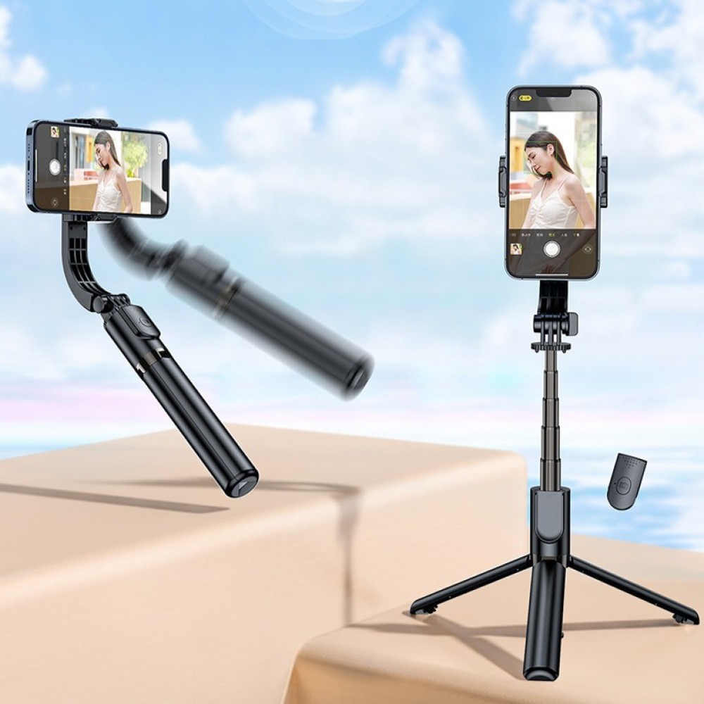 Монопод-стабілізатор Gimbal R15 Aluminum на штативі 90см Bluetooth (Чорний)-4