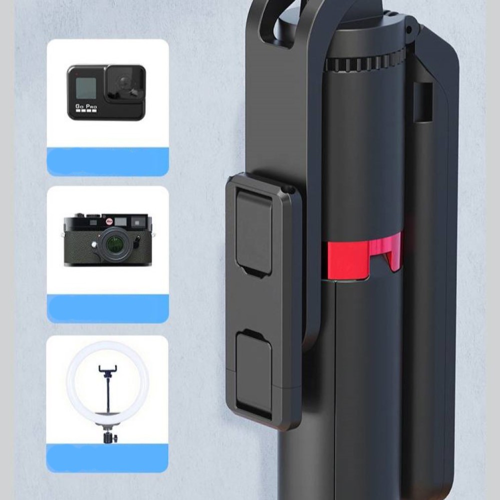 Монопод P185 Max на штативі 2.2m Bluetooth (Чорний)-5