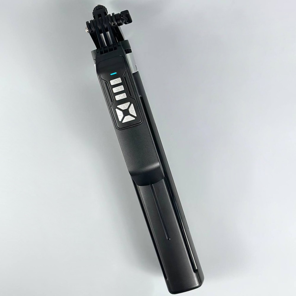 Монопод P19TK Click Pop-Up на штативі 1.77m Bluetooth (360° Rotating Pan Tilt) (Чорний)-1