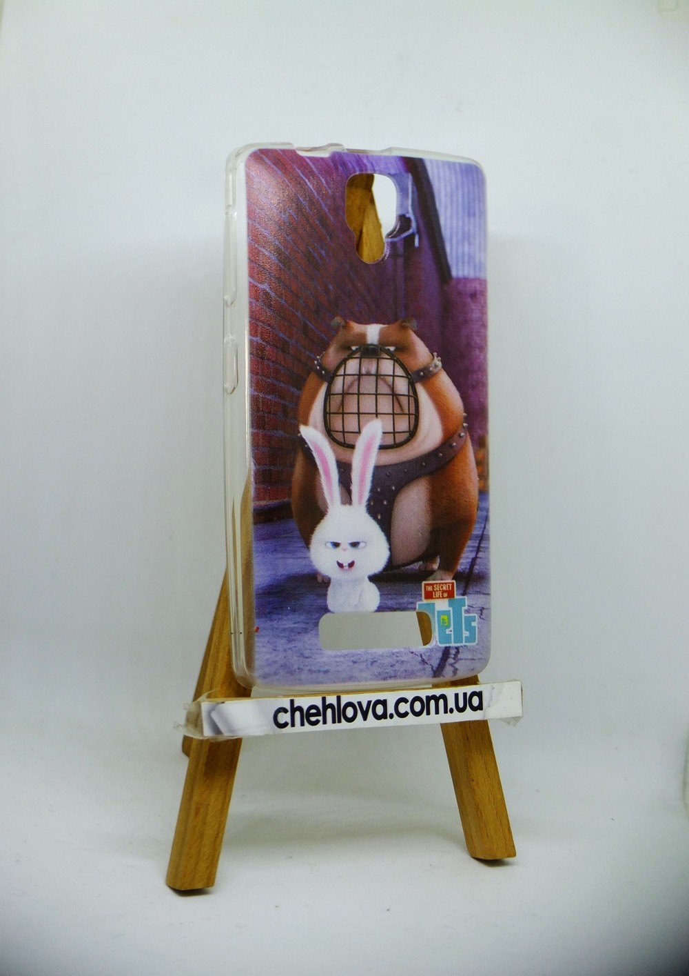 Накладка для Lenovo A1000 "Pets Rabbit & Dog" (силікон)-0