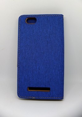 Книжка Goospery Canvas для Lenovo Vibe C (A2020) синя-1