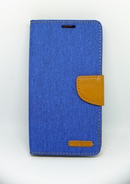 Книжка Goospery Canvas для Lenovo Vibe C (A2020) синя-0