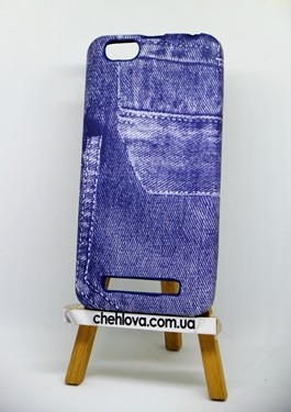 Накладка полиуретановая Fashion Jeans для Lenovo A2020 синяя-0