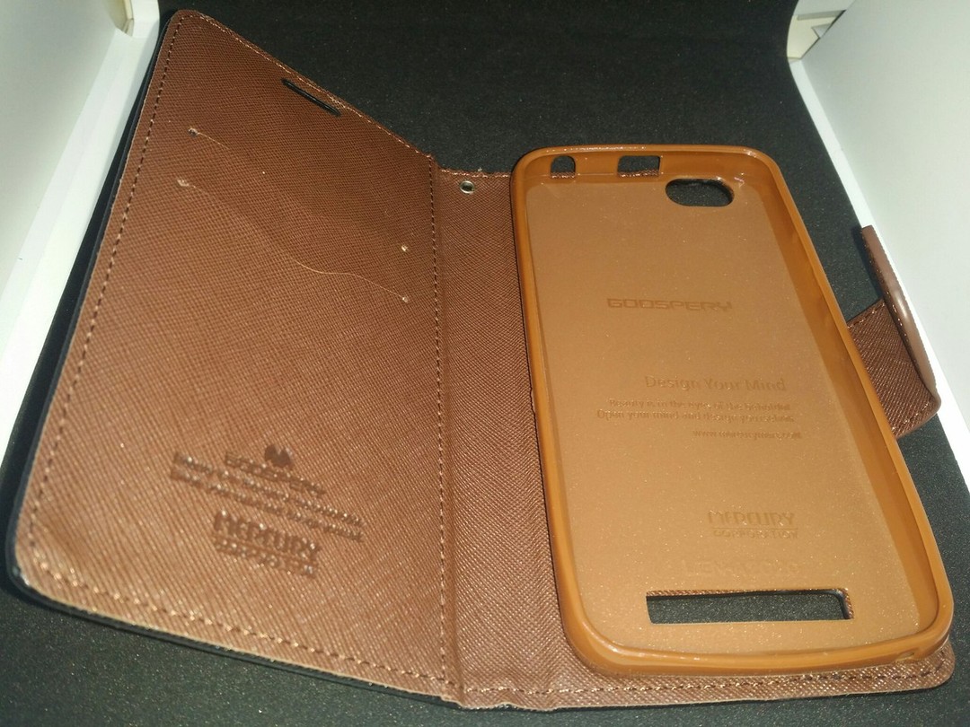 Книжка Goospery для Lenovo Vibe C (A2020)  чорна з коричневим-2