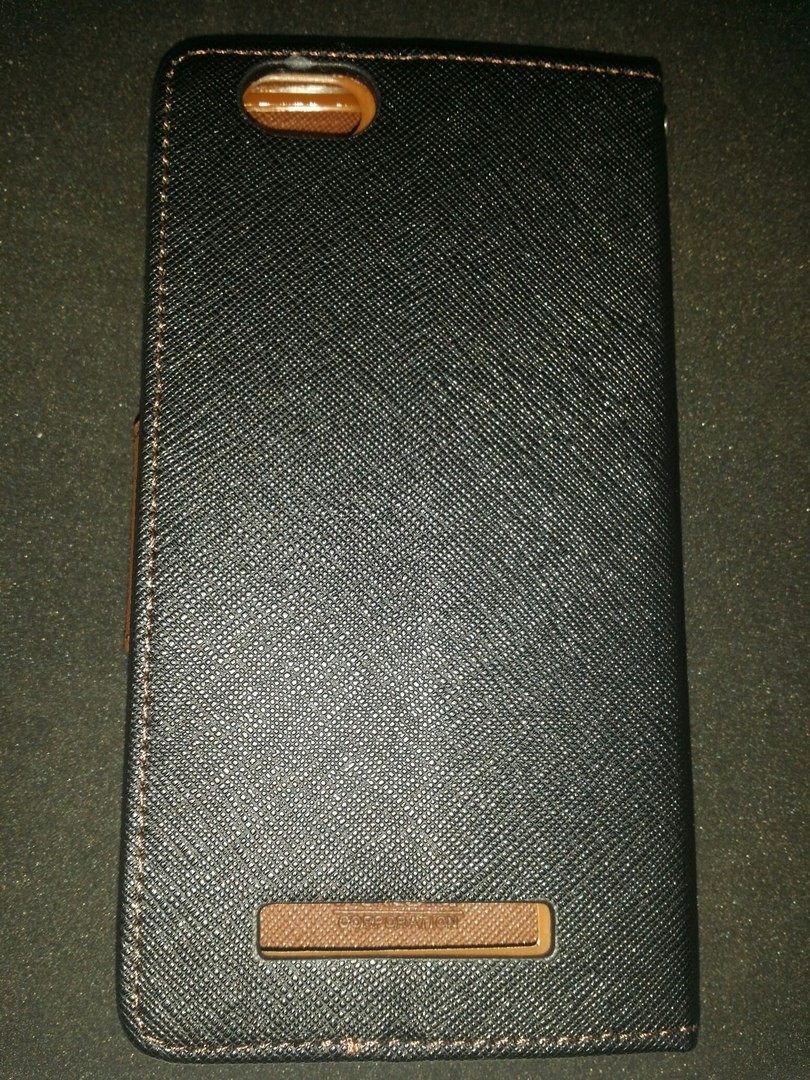 Книжка Goospery для Lenovo Vibe C (A2020)  чорна з коричневим-1