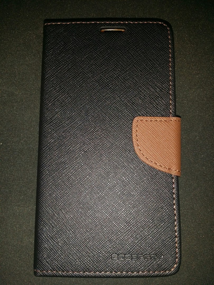 Книжка Goospery для Lenovo Vibe C (A2020)  чорна з коричневим-0