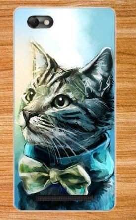 Накладка для Lenovo Vibe C (A2020) "Кіт в метелику" (пластик)-0