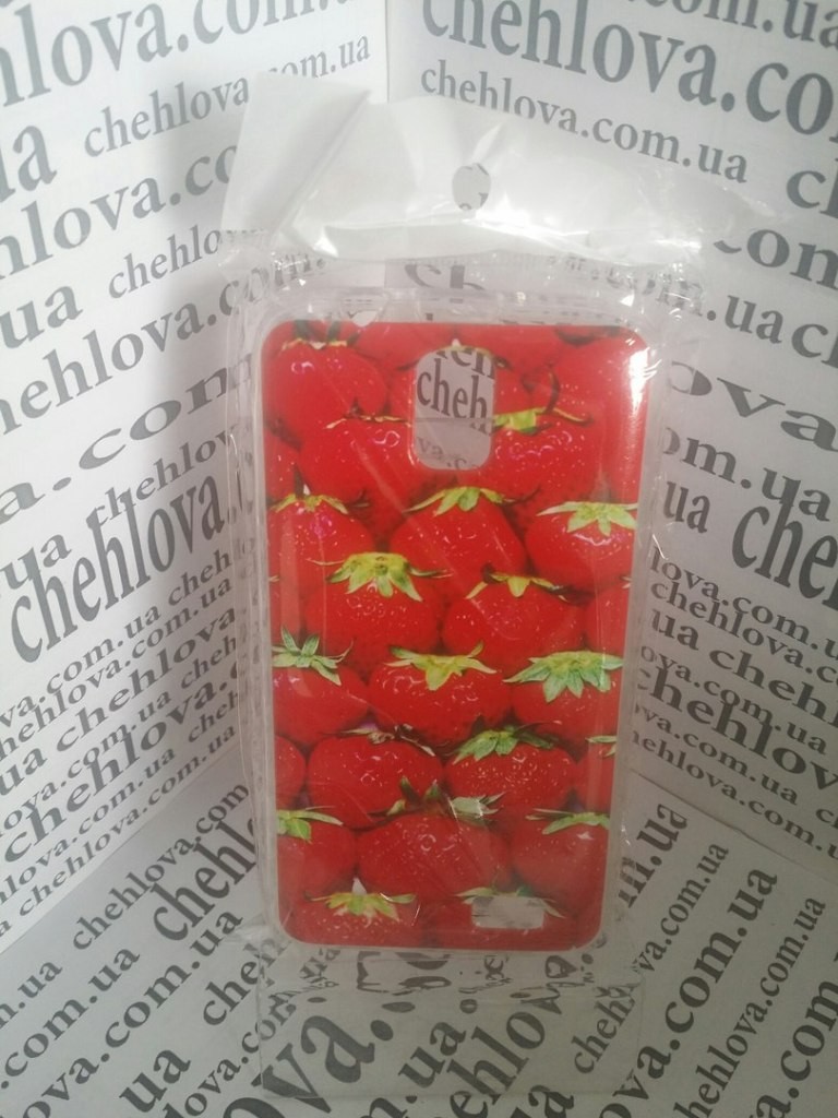 Накладка для Lenovo A328  "Полуниця" (силікон)-0