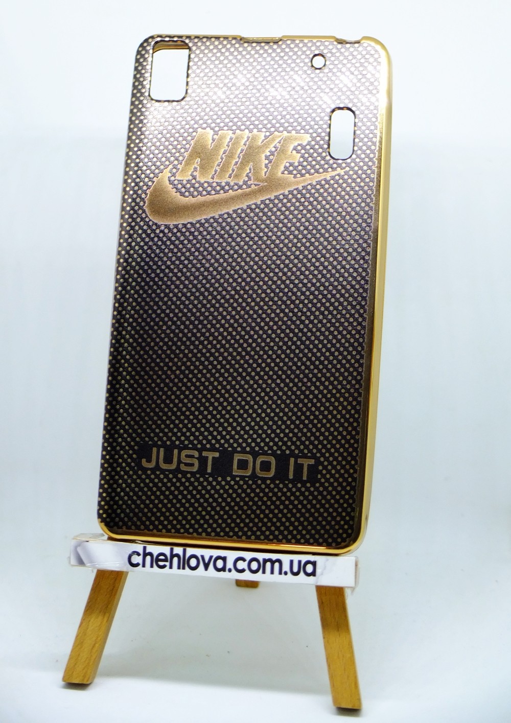 Накладка для Lenovo A7000 "Nike" золото (силікон)-0