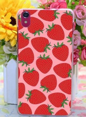 Накладка для Lenovo S850 "Полуниця" (пластик)-0