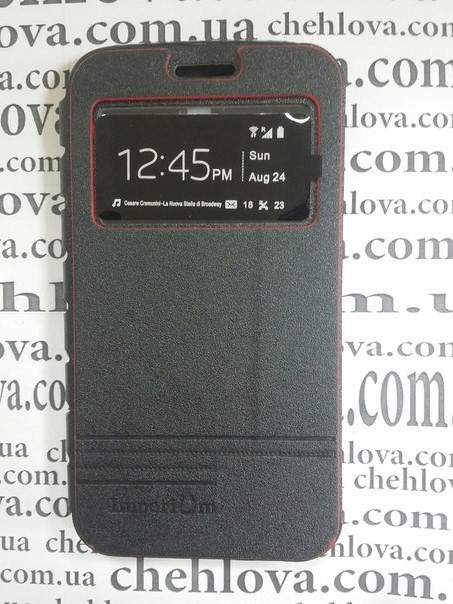 Книжка Imperium для Lenovo A859 з прихованим магнітом та вікном (чорна)-0