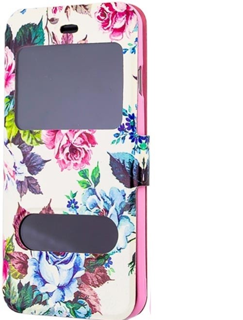 Книжка Flower Case 2 окна Lenovo Sisley S90 Azure rose white-0