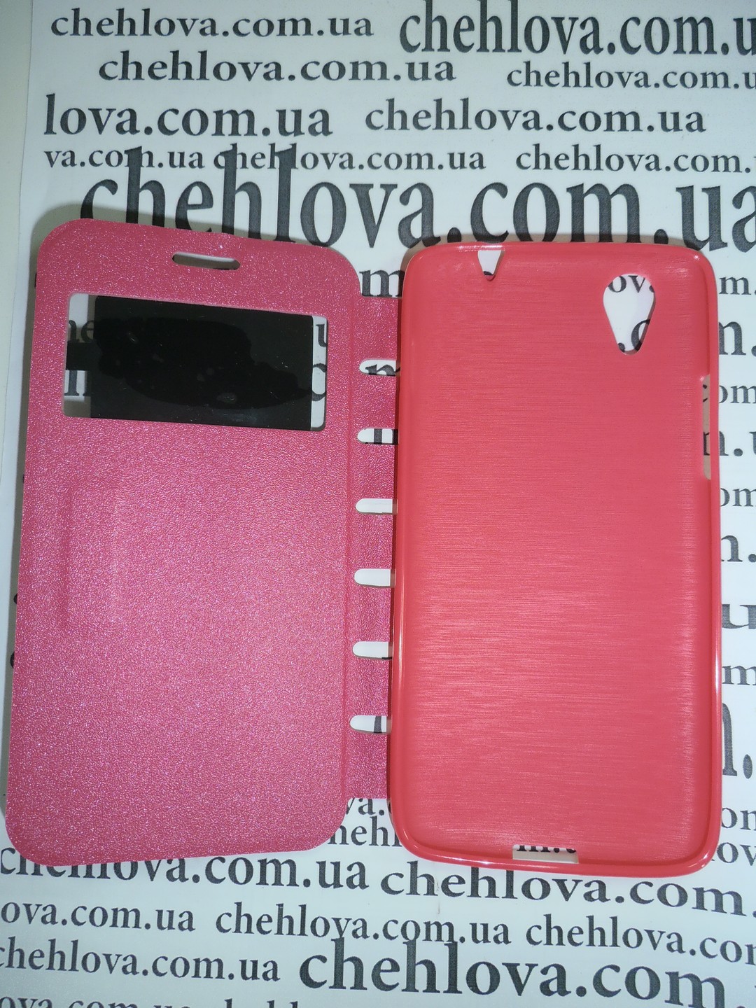 Книжка Imperium для Lenovo S960 з прихованим магнітом та вікном (рожева)-2