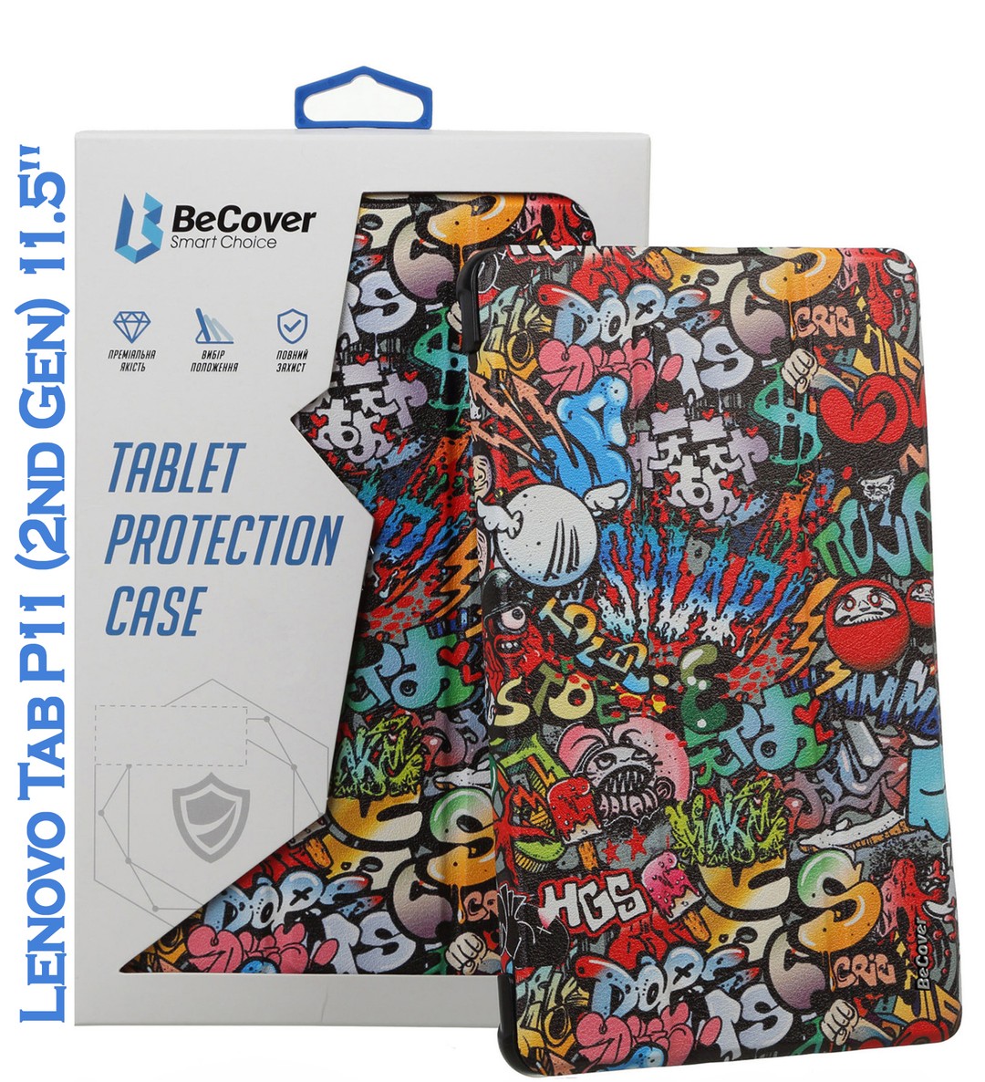 Чохол-книжка BeCover Smart Case для Lenovo Tab P11 (2nd Gen) (TB-350FU) 11.5" Graffiti-0