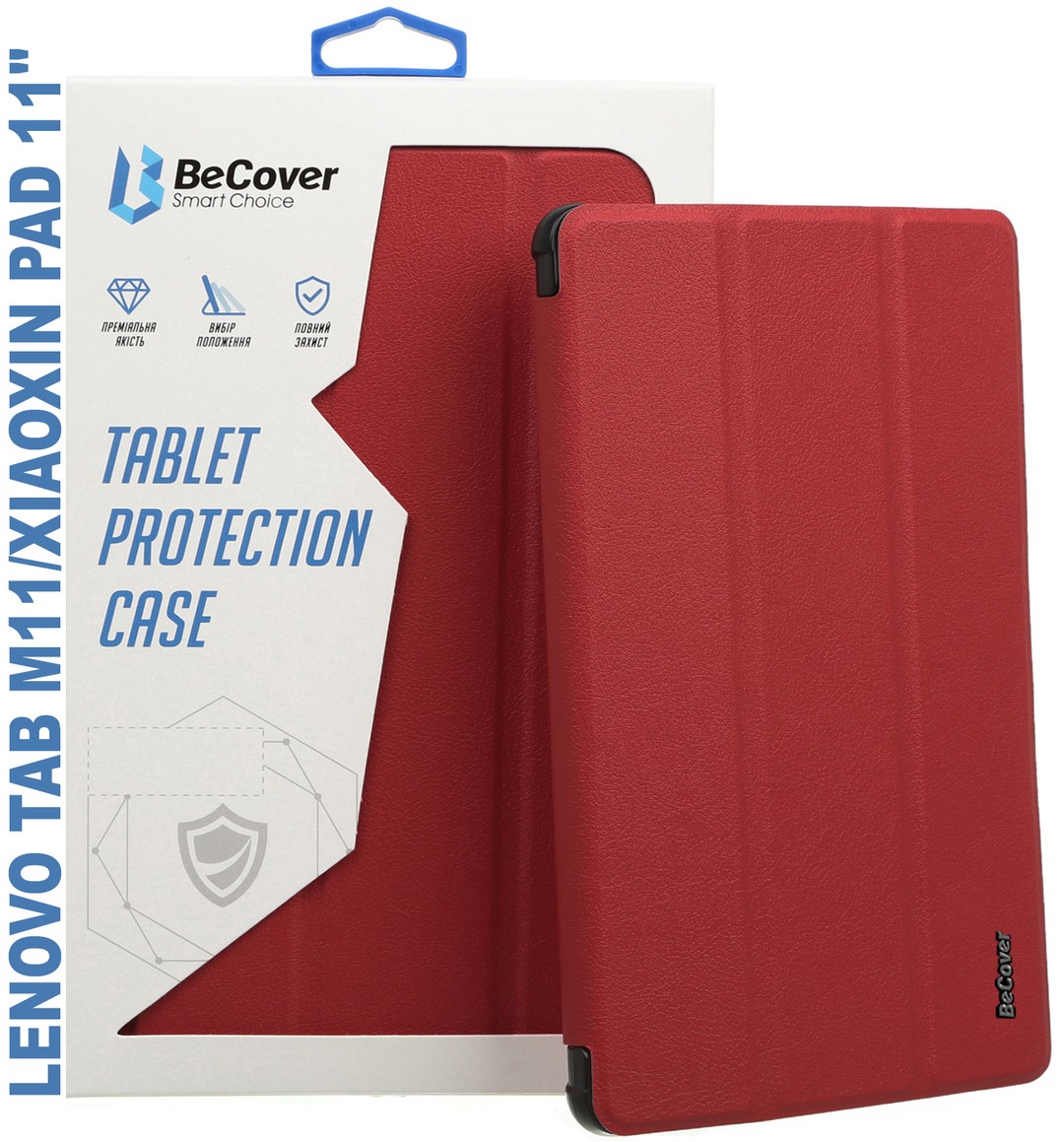 Чохол-книжка BeCover Smart Case для Lenovo Tab M11 (2024) TB-TB330FU/Xiaoxin Pad 11 (2024) 11" Red Wine-0