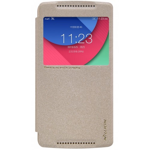 Книжка Nillkin Sparkle для Lenovo X3 Lite/K4 Not 3 Золота-1