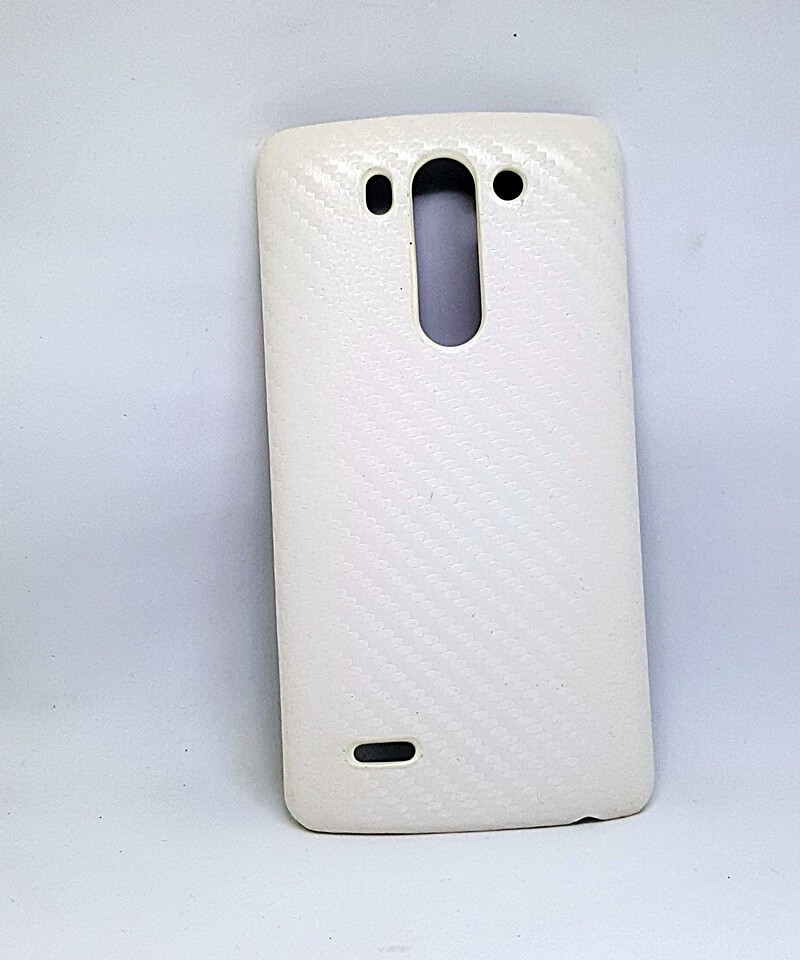 Накладка для LG G3 mini Карбон білий (пластик)-0