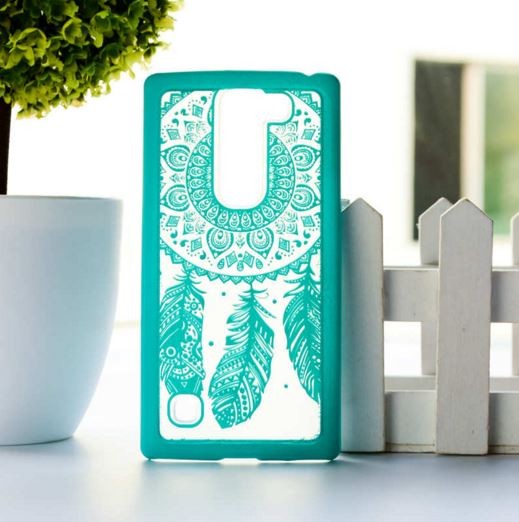 Накладка для LG Spirit C70 "Ловець снів матовий зелений" (пластик)-0
