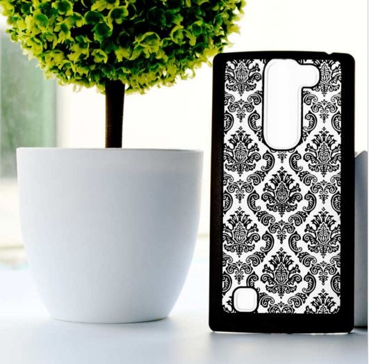 Накладка для LG Magna C90 "Пейслі матові чорні" (пластик)-0