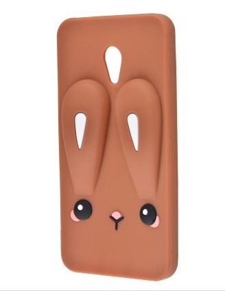 Накладка TOYS для Meizu M5 (M611) Кролик коричневий плаский 3D-0