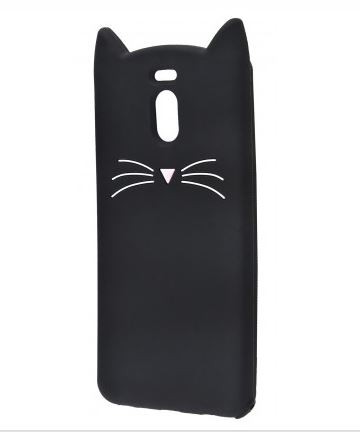 Накладка 3D Cat для Meizu M6 Note чорна-0