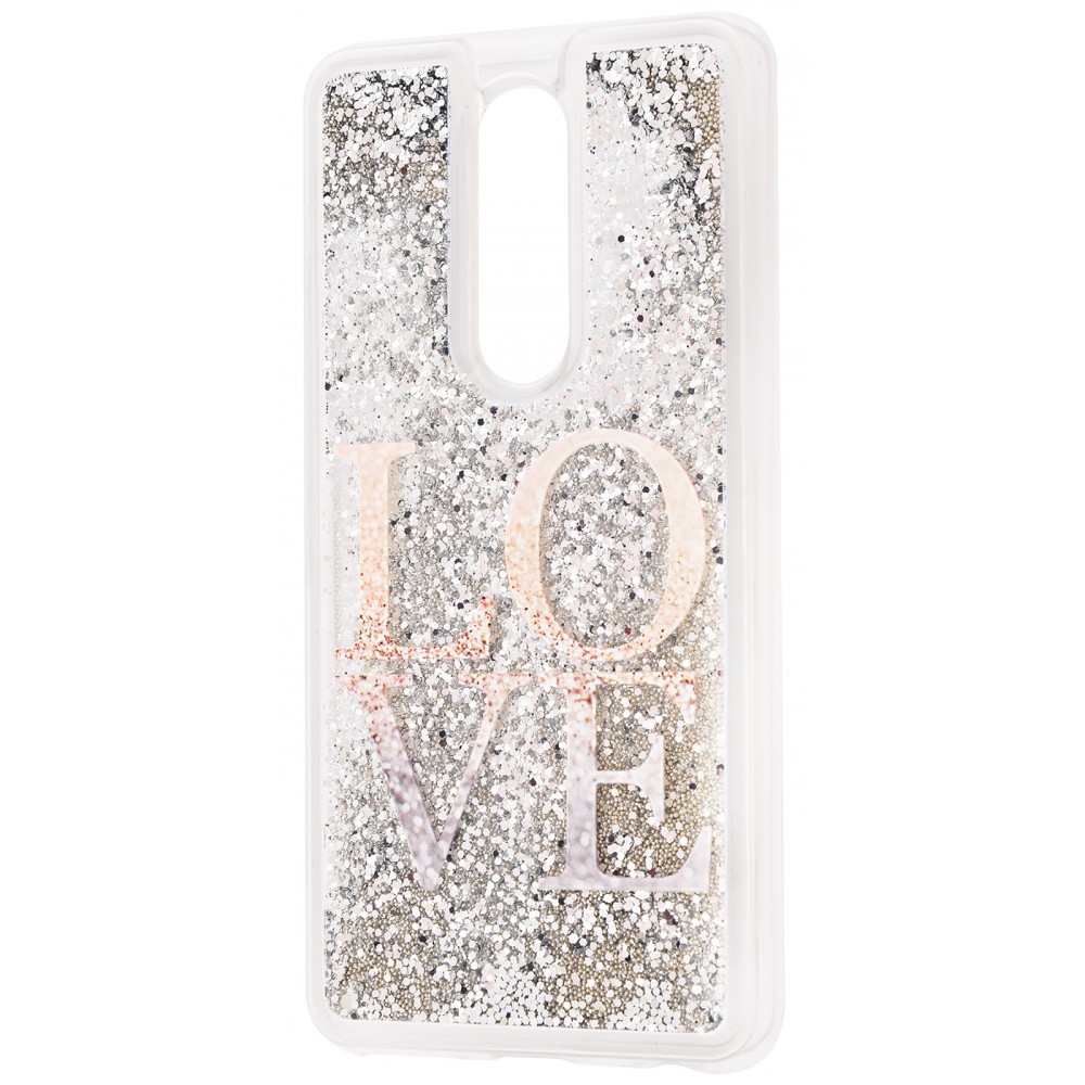 Накладка Lovely Stream для Meizu M8 (M813)  (gold love) (переливається)-0