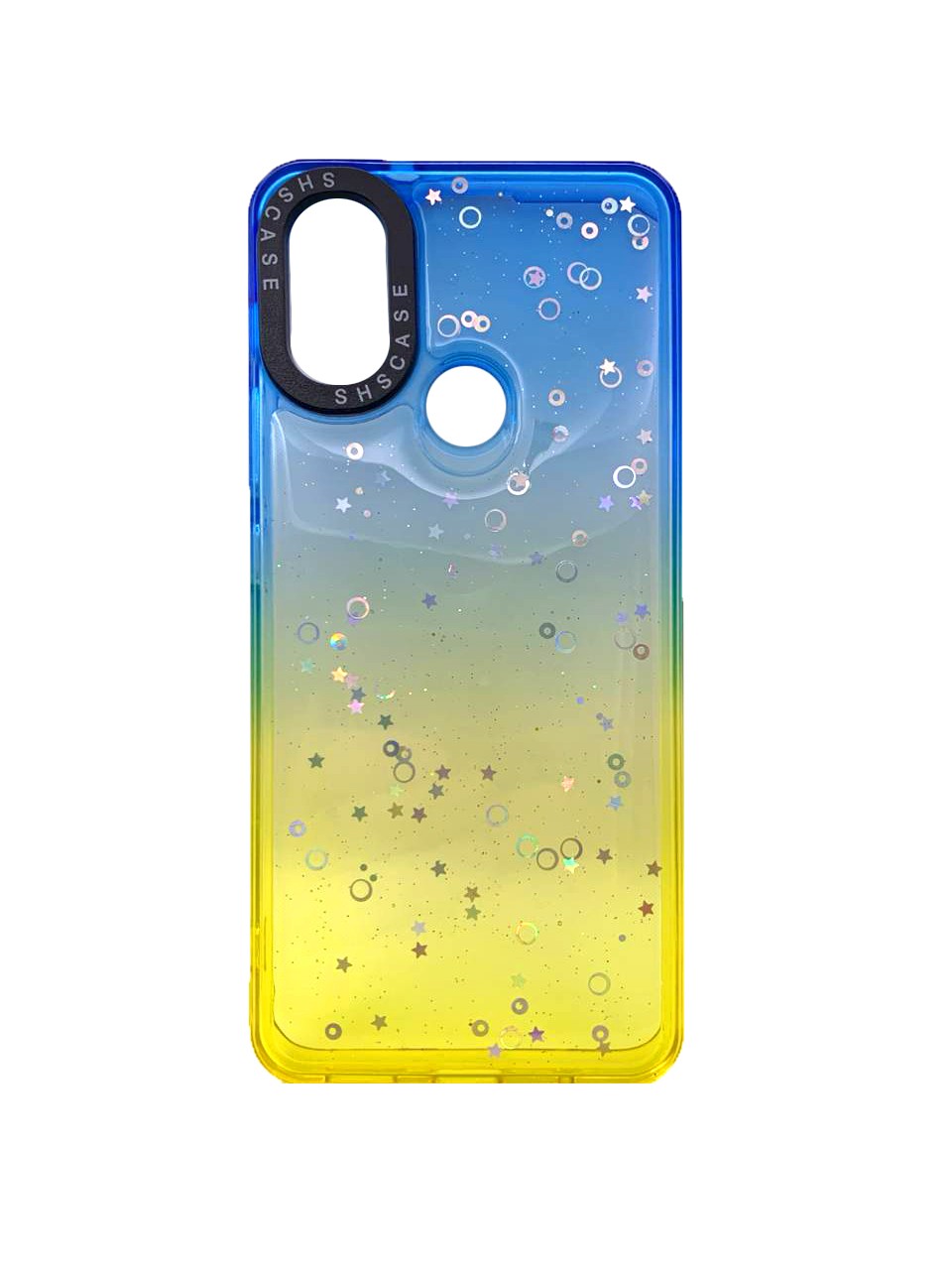 Накладка Shiny-S для Moto E40/E20/E30 Yellow/Blue-0