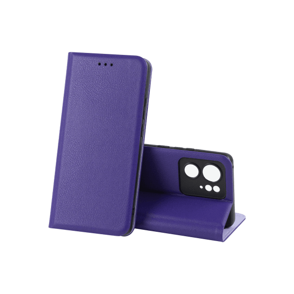 Книжка LEATHER для Moto Edge 40 фіолетова-1