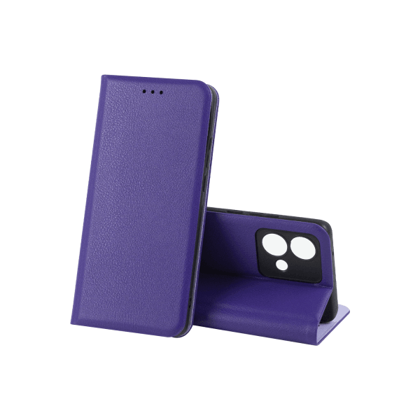 Книжка LEATHER для Moto Edge 40 Neo фіолетова-0